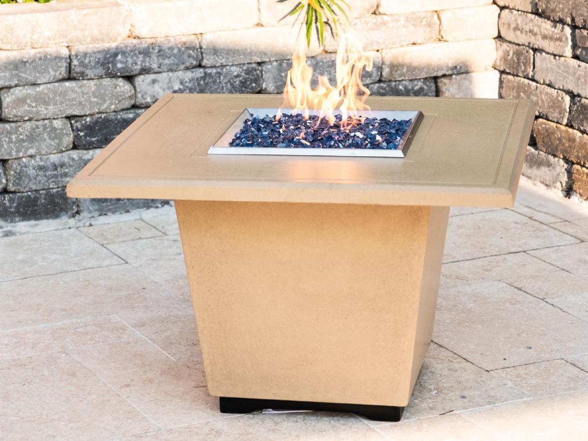 American Fyre Designs Cosmopolitan Square Fire Table Fire Pit Oasis 